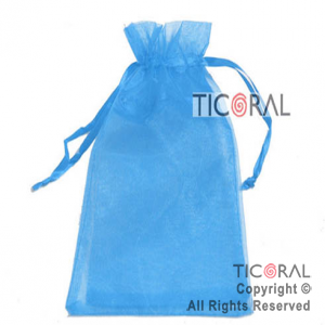 BOLSA TURQUESA ORGANZA 24X19.5 HS2629-15 x 1